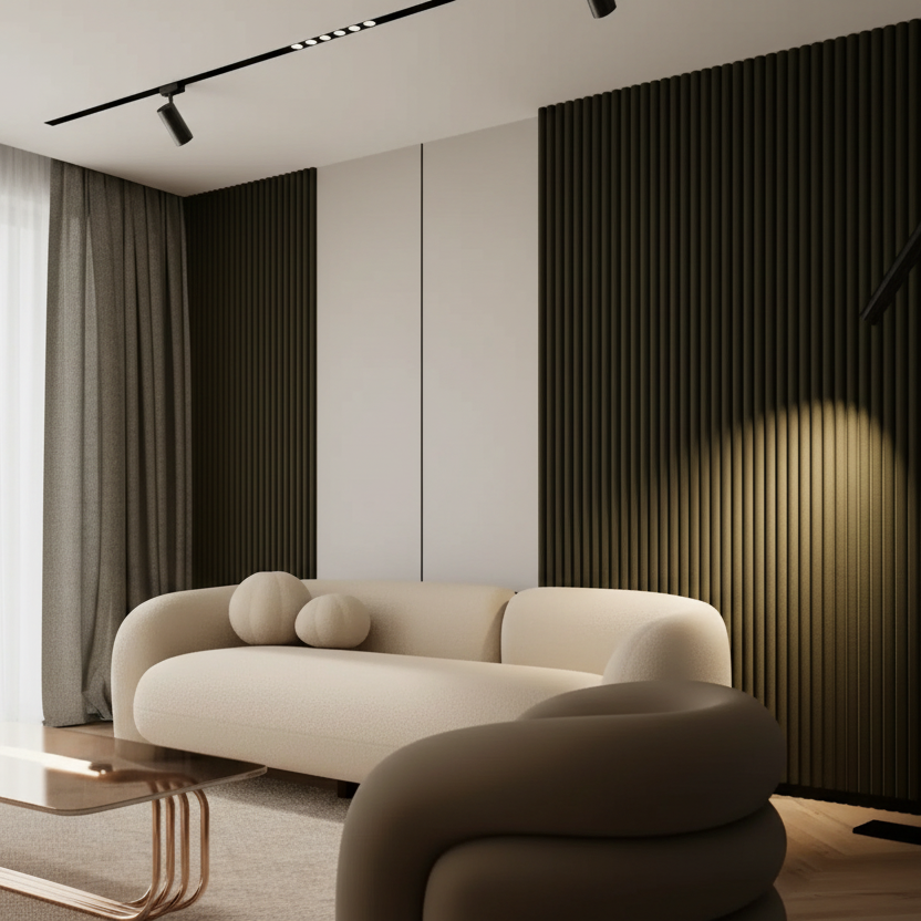 zwart suède wandpaneel