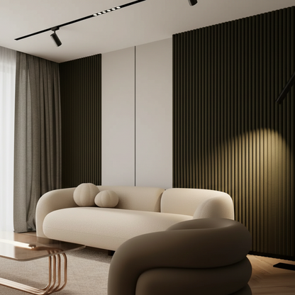 zwart suède wandpaneel