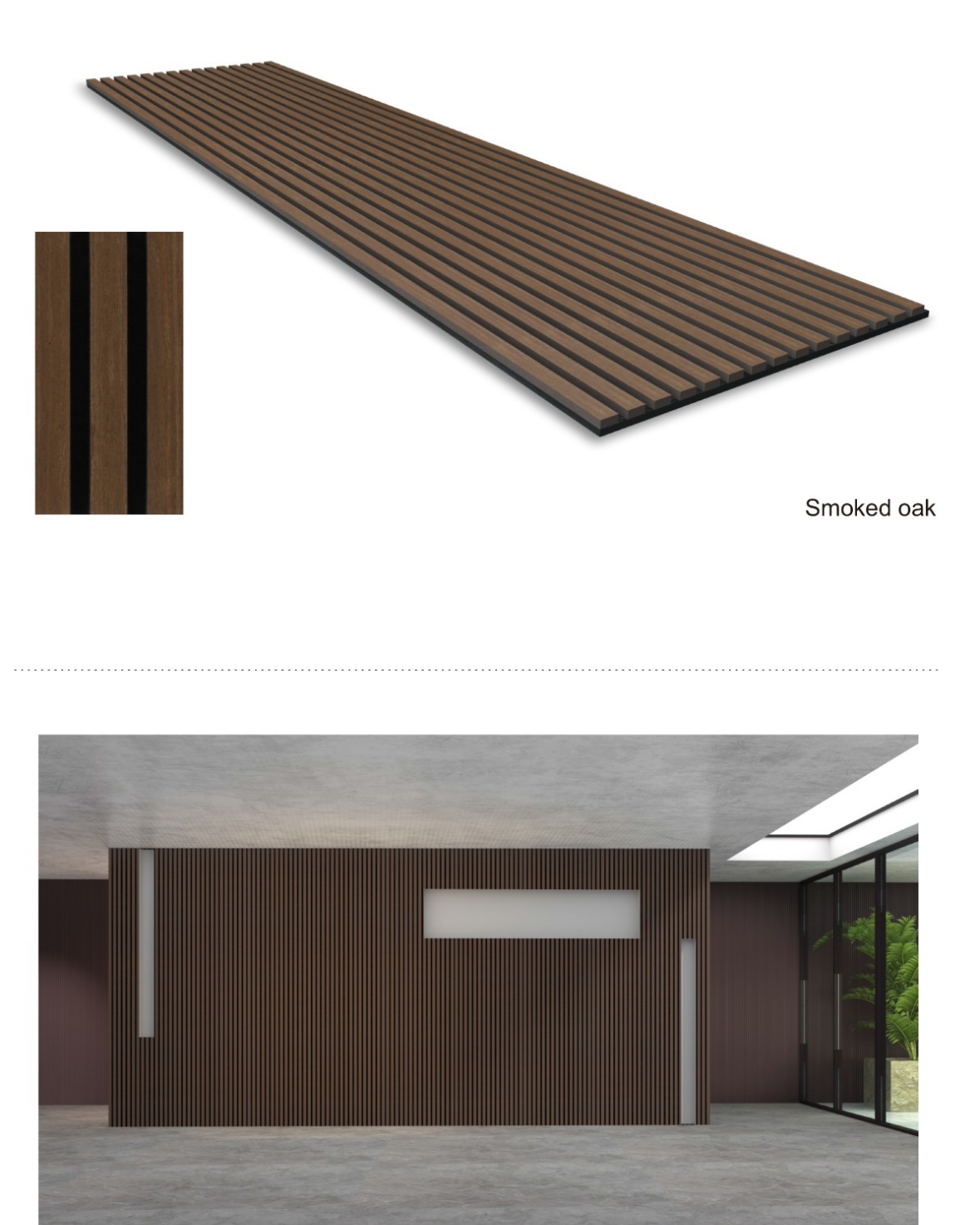 Wandpaneel Smoked oak