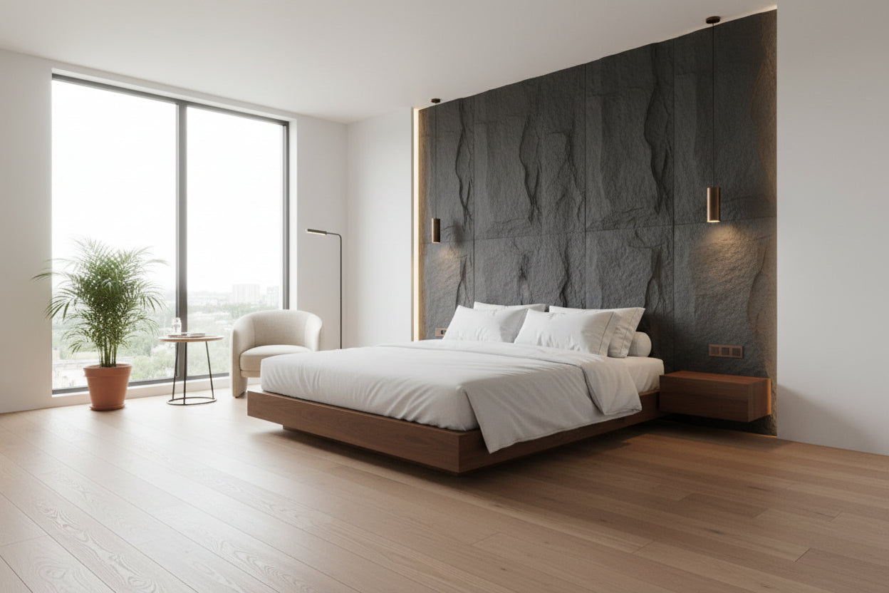 XL 3D Wandpanelen Rockstone ANTRACIET