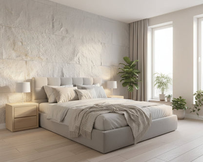 XL 3D Wandpanelen Rockstone Wit